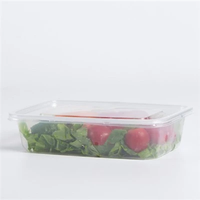 Envàs quadrat d'aliments amb tapa plana